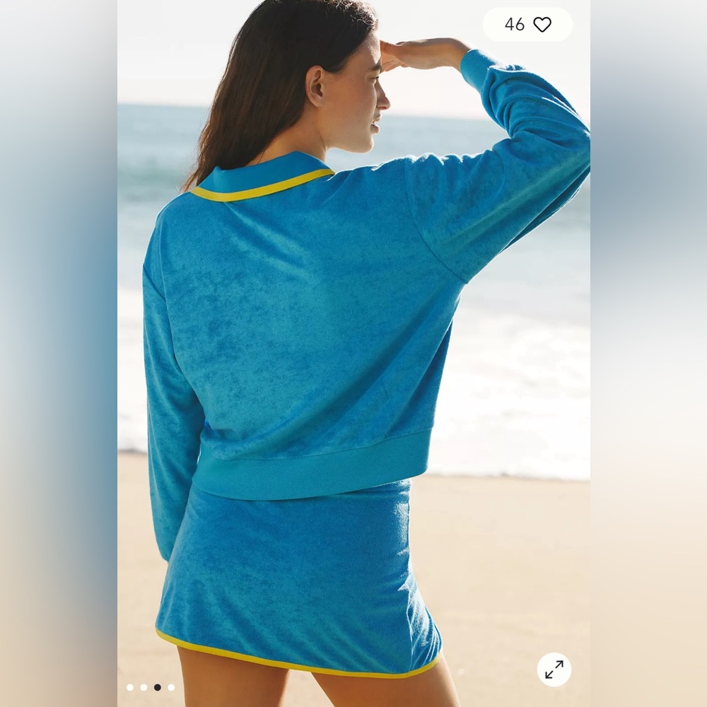 Beach Riot Marina Polo - Caribbean Blue - New With Tags - Size S - Picture 7 of 7